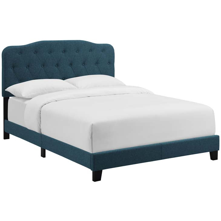 Alicia Full Upholstered Fabric Bed - living-essentials